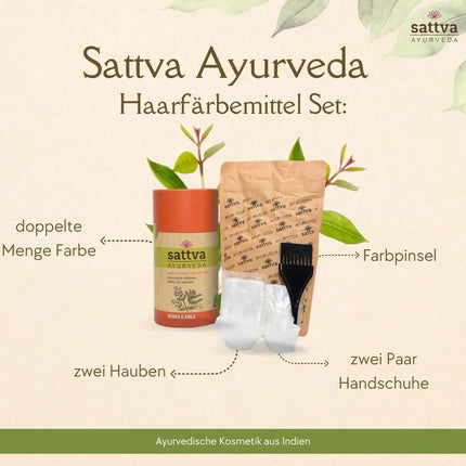 Vopsea păr, Sattva Ayurveda, Henna și Amla, roșu