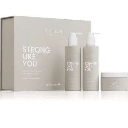 Set Îngrijire Păr Iconique Strong Like You: Șampon 250 ml, Balsam 250 ml, Mască 200 ml