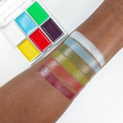 Paletă vopsea UV, Makeup Revolution, 6 nuanțe, activată cu apă