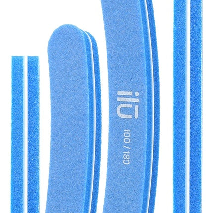 Pilă unghii Tb Tools For Beauty, T4B ILU, albastru, formă curbată