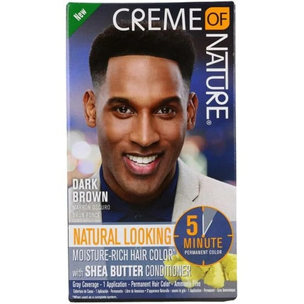 Creme of Nature Color Dark Brown, Vopsea Permanentă pentru Păr cu Unt de Shea