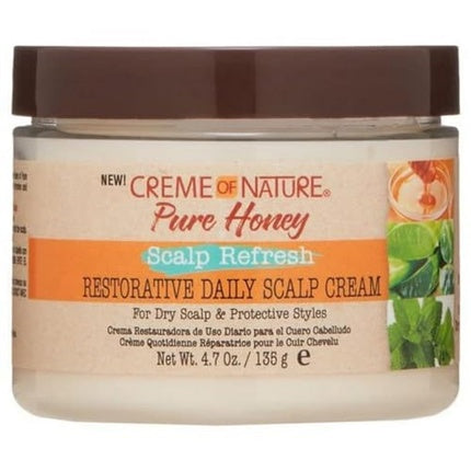 Creme Of Nature Pure Honey Scalp Refresh Restorative Daily Cream, 476 Oz