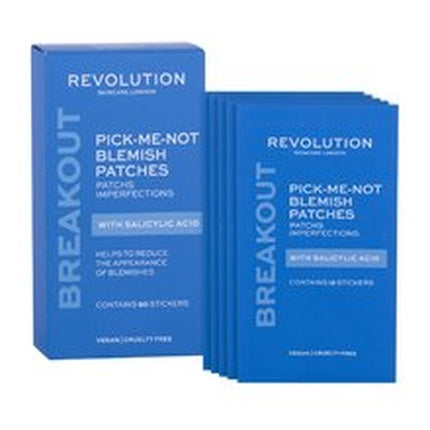 Revolution Skincare Pick-Me-Not Blemish Patches Salicylic Acid, Pachete de Tratament pentru Imperfecțiuni, Set 60 buc