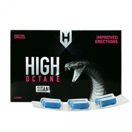 Capsule erectie High Octane Titan, 6 capsule, design cu șarpe