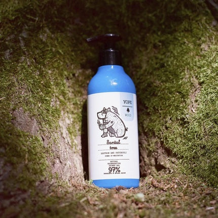 Gel de duș, Yope, Saffron și Patchouli, albastru