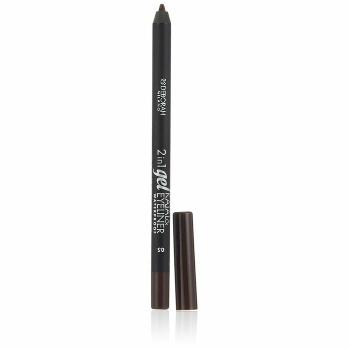 Creion de ochi Deborah Milano Kajal&Eyeliner, nuanța 05 Brown, rezistent la apă, 1,4 g