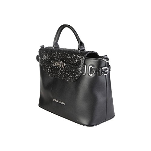 Geantă tote Versace Versace Tote Bags, neagră, cu detaliu sclipitor