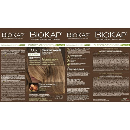 Vopsea de par, Bios Line, Biokap Nutricolor Delicato Rapid, blond foarte deschis auriu
