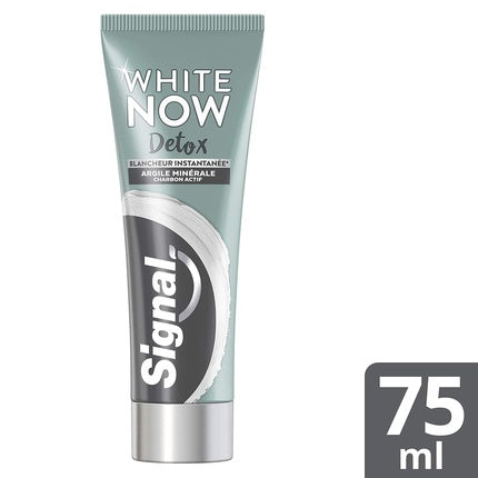 Pastă de dinți Signal White Now Detox cu argilă și cărbune activat, 75ml