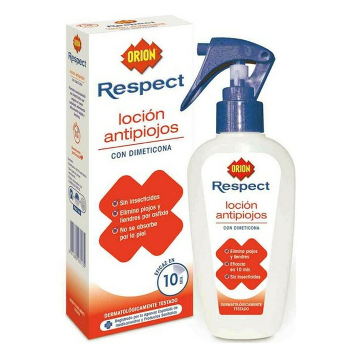 Loțiune antipăduchi Orion Respect, cu dimeticonă, spray, 100 ml