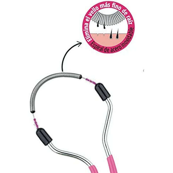 Depilator facial Beter, din oțel inoxidabil, fuchsia, 1 bucată