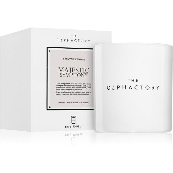 Lumânare parfumată The Olphactory Majestic Symphony, Leather, 310 g