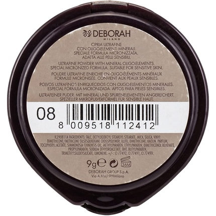 Pudră compactă Deborah Ultrafine Powder Number 08, culoare bej