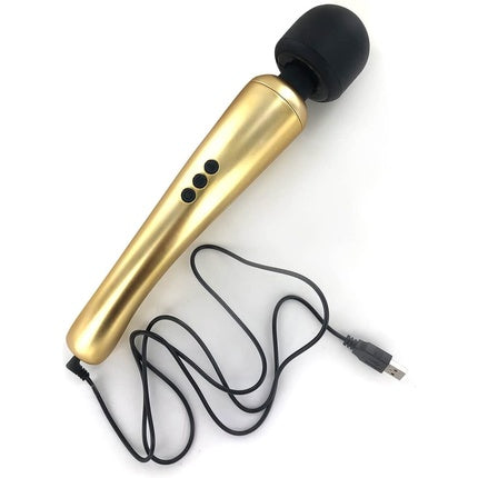 Masaj Electric Marc Dorcel, Megawand, silicon flexibil, auriu
