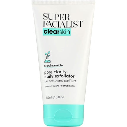 Gel Exfoliant Facial, Super Facialist Clearskin, cu Niacinamidă și Ulei de Ceai, 150ml
