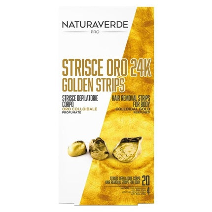 Naturaverde Body Depilatory Strips Gold 24k, Corp, 20 buc