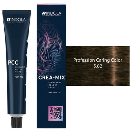 Indola Profession Caring Color 5.82, Culoare Marron cu Reflexe Rozalii, 60 ml