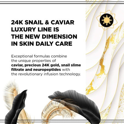 Cremă antirid, Eveline Cosmetics, Prestige 24k Snail & Caviar, 50ml