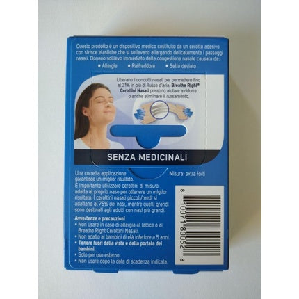 Breathe Right Extra Nasal Strips Extra Strong, Alb, 10 bucăți