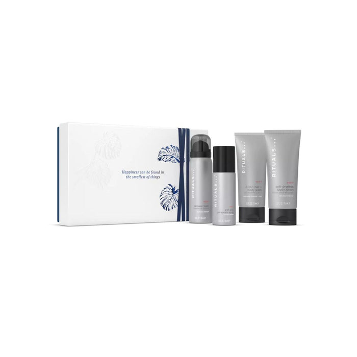 Set de îngrijire Rituals Sport, spumă de duș + gel de duș 2 în 1 + loțiune de corp + antiperspirant, pentru bărbați, 240 ml