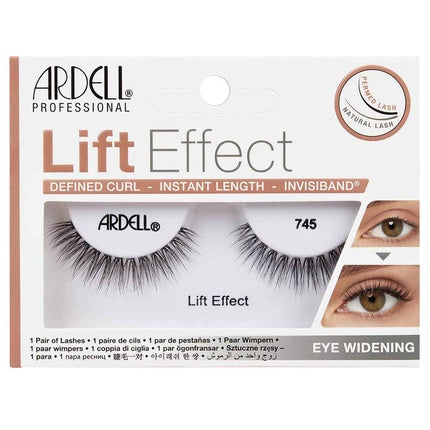 Rimel false Ardell Lift Effect 745, negru, cu bandă invizibilă