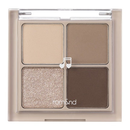 Paletă farduri Rom&Nd Better Than Eyes, 02 Dry Buckwheat Flower, 6 culori neutre