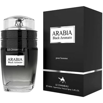 Parfum Le Chameau Arabia Black Aromato pentru femei, EDT, 100 ml, sticlă neagră cu capac decorat