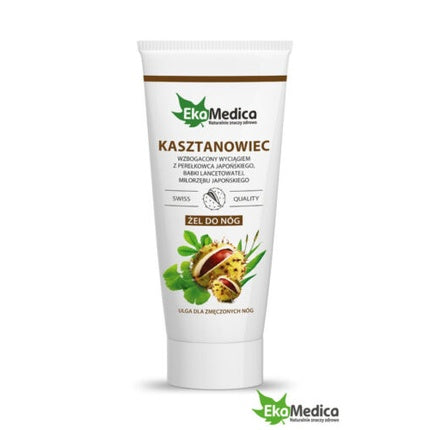 Crema pentru picioare Ekamedica cu extract de castan și perle, 200ml