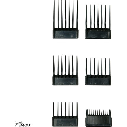 Mașină de tuns păr Jaguar CM 2000, plastic negru, set șabloane