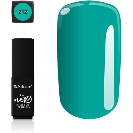 Lac de unghii Silcare Flexy Gel 212, turcoaz