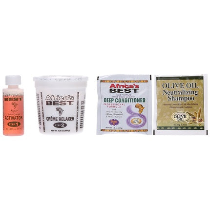 Kit Îndreptare Păr, Africa's Best, Dual Conditioning, ulei extravirgin