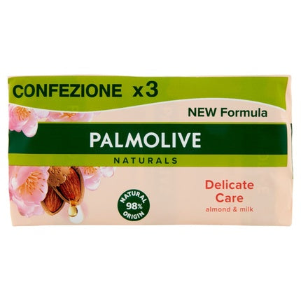 Palmolive Naturals Almond Milk Soap, 3 bucăți, Îngrijire Delicată
