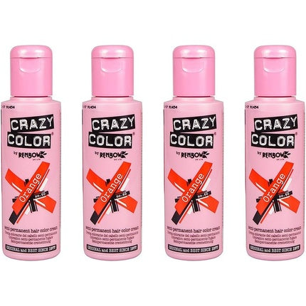Vopsea de par Crazy Color Crazy Color Portocaliu 100ml set 4 buc