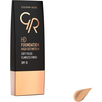 Foundation Golden Rose HD Foundation High Definition 103 Almond cu SPF 15 34g