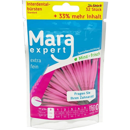 Perii Interdentale Mara Expert, Model Standard, Culoare Roz, Dimensiune 0.4mm (ISO 0)