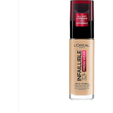 Fond de ten L'Oréal Paris Infaillible 24H Fresh Wear, 100 Linen, 30ml