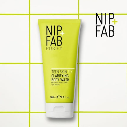 Gel de duș purificator pentru tenul adolescent, Nip + Fab Teen Skin Fix, cu acid salicilic și extract de wasabi