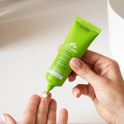 Cremă față, Babé Stop Akn, 50ml, verde
