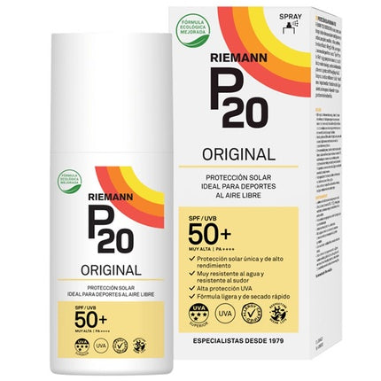Riemann P20 Sunscreen Spray SPF50, Alb și Galben, 175ml