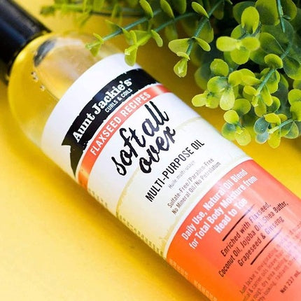 Ulei multi-pentru toate părțile corpului, Aunt Jackie's, Flaxseed Soft All Over Multi-Purpose Oil, 237ml