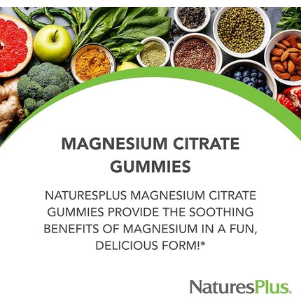 Gummies Magneziu Citrat, Naturesplus, Gust de Zmeură, 270 g