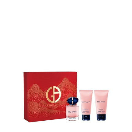 Set Parfum Giorgio Armani My Way Eau De Parfum, 50 ml, cu Loțiune Corporală și Gel de Duș
