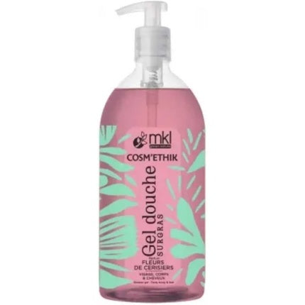 Gel de duș Mkl Green Nature Cosm'ethik Awara cu flori de cireș, 1100 ml