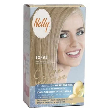 Vopsea Păr Permanentă Nelly Creme Intense Tint 1093 Platinum Blonde Golden Brown, 176g
