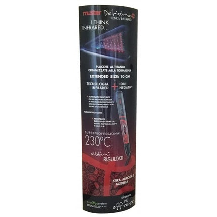 Muster Hair Straightener, culoare neagră cu accente roșii