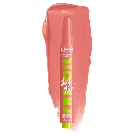 Gloss buze NYX Professional Makeup Fat Oil Slick Click, Coral, 13 g