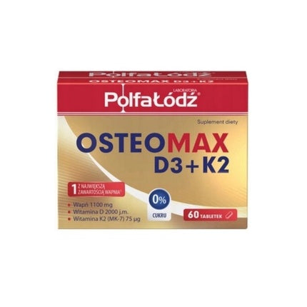 Supliment Dietetic Osteomax D3+K2, Laboratoria Polfa, 60 Tablete