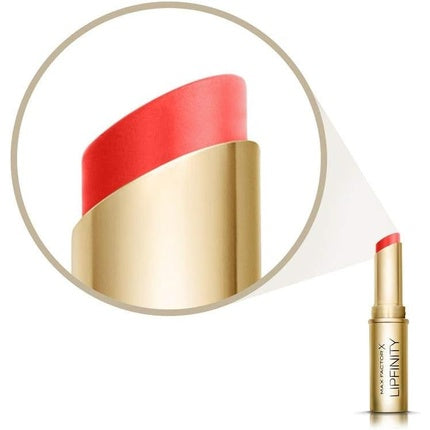 Max Factor Lipfinity Long Lasting Bullet Lipstick 35 Just Deluxe, ruj roșu coral