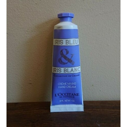Cremă de mâini L'Occitane Iris Bleu & Iris Blanc, 30ml, albastru