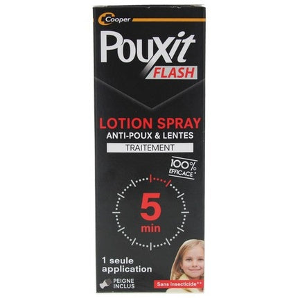 Loțiune Spray Anti-păduchi și Lăptine, Pouxit Flash, Cooper, 150ml, Negru